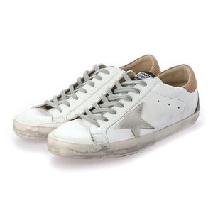 Golden Goose SuperStar Sneakers - Light Brown Lizard Suede - Size 38